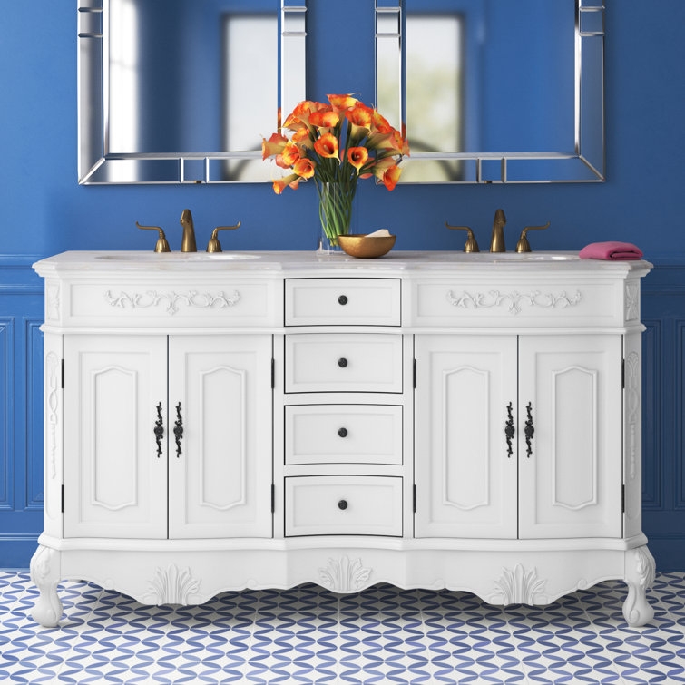 Etta Avenue™ Sandrine 60" Double Bathroom Vanity Set & Reviews Wayfair